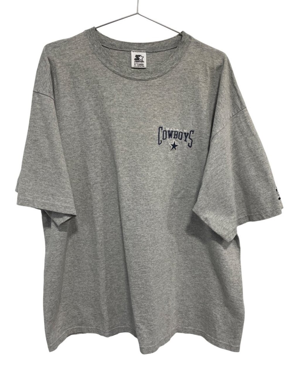 Y2K Dallas Cowboys Starter T-Shirt XL Crewneck Short Sleeve Heather Gray Tee Ret